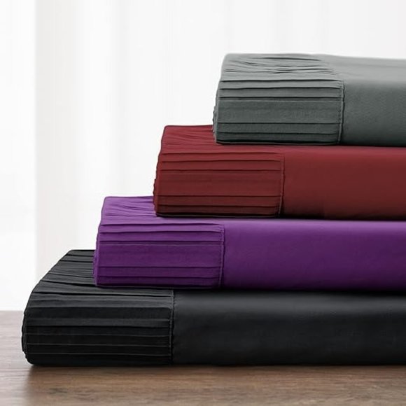 6 Pieces Microfiber Bed Sheet Set - 15 Inch Deep Pocket Sheets - Picture 6 of 9